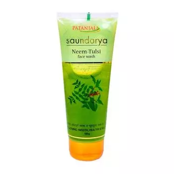 Саундарья: гель для умывания с Нимом и Тулси (100 г), Saundarya Neem-Tulsi Face Wash, Patanjali 8.0375