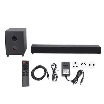 Саундбар с пультом дистанционного управления сабвуфера Беспроводная система объемного звучания Bluetooth 5.0 для домашнего кинотеатра EU Plug
