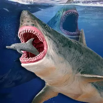 Savage Marine Sea Life Megalodon Фигурка Классические океанские животные Большая акула Модель рыбы Коллекция ПВХ Игрушка для детей Подарок shark 1