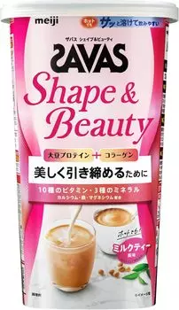 SAVAS Shape Beauty молочный чай со вкусом 231 г протеин соевый Meiji &
