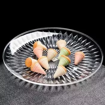 Save Space Baking Cakes Decoration Crafts Tray Stand Dessert Plate Fruit Plate Food Sampling Tray 15cm-1