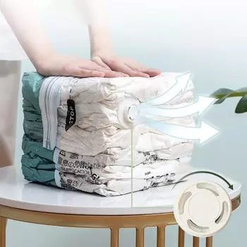 Saving Space No Need Pump Compression Blanket Empty Bag Clothes Organizer Storage Bag Vacuum Bag 56x80cm