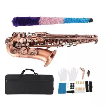 Саксофон альт ми-бемоль профессиональный медный саксофон полный комплект с мундштуком чехол для переноски белая перчатка
