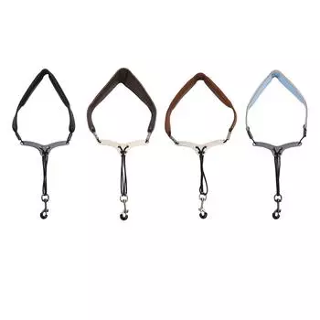 Саксофонный шейный ремень для альт-тенор-саксофона, дышащий, регулируемый, аксессуары для инструментов с металлическим крючком Sky Blue