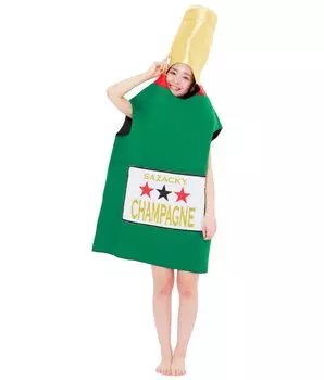 Костюм SAZAC шампанского для взрослых, один размер, подходит большинству 2739 зелёный