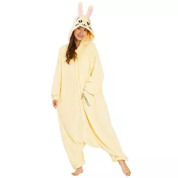 SAZAC Персонаж Флис Кигуруми Один Размер Подходит Большинству Кролик жёлтый