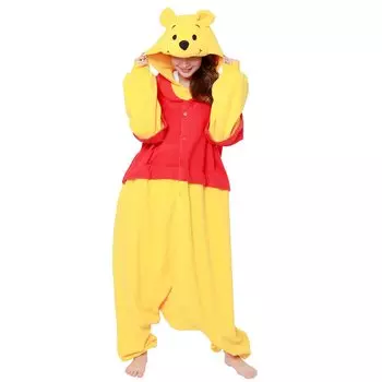 SAZAC Персонаж Флис Кигуруми Один Размер Подходит Большинству Disney Pooh жёлтый