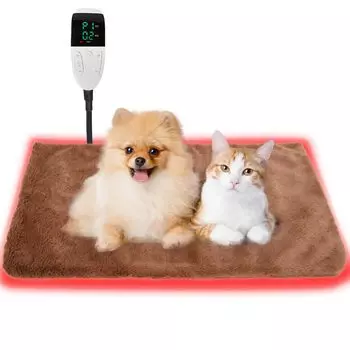 Sazuik новейший обогреватель для домашних животных с 5-уровневым таймером и 8-уровневой температурой, электрический обогреватель для домашних животных, в комплект входит пушистый моющийся обогреватель для домашних животных, небольшой обогреватель для дома