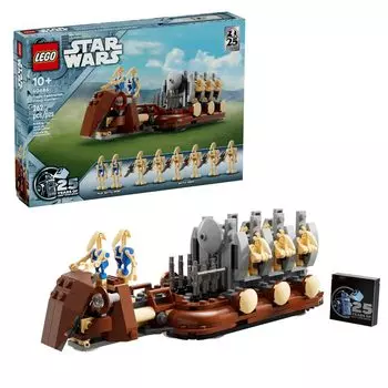 Сборная модель авианосца GWP Trade Federation LEGO Star Wars 25th Anniversary. Отпразднуйте Скрытую угрозу с 8 фигурками и культовой подставкой 40686.: -