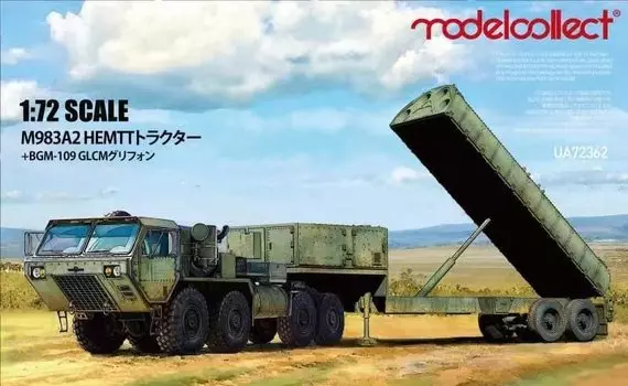 Сборная модель US Army M983A2 HEMTT Tractor GLCM Griffon Пластиковая модель UA72362 Литье Цвет 1/72 и BGM-109