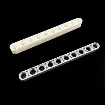 Сборочные блоки из мелких частиц, общие принадлежности для обучения роботов уровня 1 и 2, толстый соединительный стержень с отверстиями 1X10, тонкая рука с отверстиями 10 1pcs