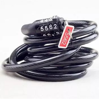 Сбрасываемый замок цепи горного велосипеда, велосипедный замок, защитный велосипедный замок, 4-значный пароль чёрный