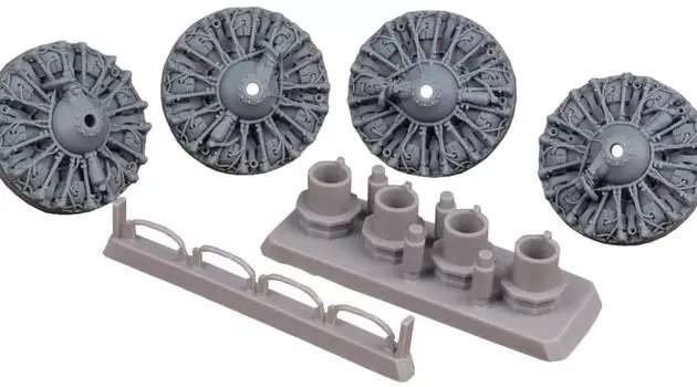 SBS Model Engine Upgrade Set HK Plastic Model Parts SBM32002 1/32 B-17F/G (for Model) (Airplane)