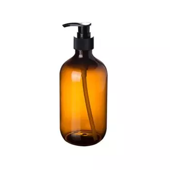 SC RACING Soap Dispenser Bathroom Bath Washroom Lotion Shower Gel Holder Shampoo Dispenser Household Bottle Refill Shiny (500ml, Brown)