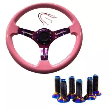 SC RACING Steering Wheel Handle (Pink/Neochrome)