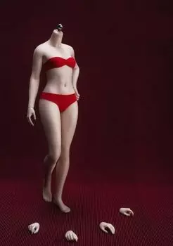scale action figure TBLeague Pearl super flexible seamless small bikini no female body [TOYBARJAPAN] 1/6 PLSB2021-S46A skin, body, bust, included, красный