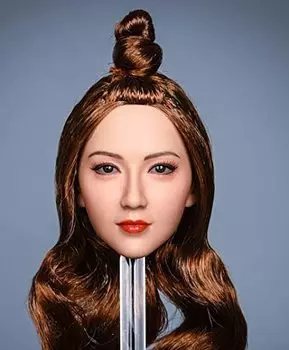 Масштабная фигурка YMTOYS YMT042B Невинная длинноволосая каштановая девушка из колледжа Красота азиатской красоты Женская голова и одежда Нет [TOYBARJAPAN] 1/6 (тело коричневый