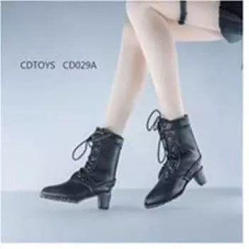 scale figure cdtoys cd029A Beautiful female fashion black martin shoes [TOYBARJAPAN] 1/6