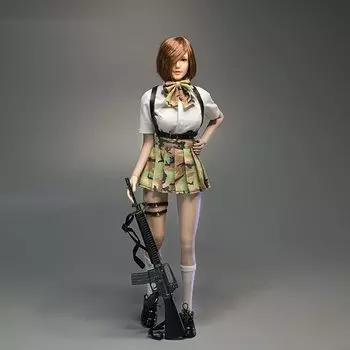 Scale Figure CDToys M015B Latest Sexy High School Girl JK Sailor Uniform Beautiful Fighter and Shoes Set and Weapon Not [TOYBARJAPAN] 1/6 Clothes,