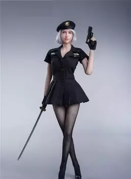 Scale Figure Fire Girl Toys FG070B Seamless Black Beautiful Sexy US Military Uniform and Weapon Not [TOYBARJAPAN] 1/6 (Head, Body, Included)