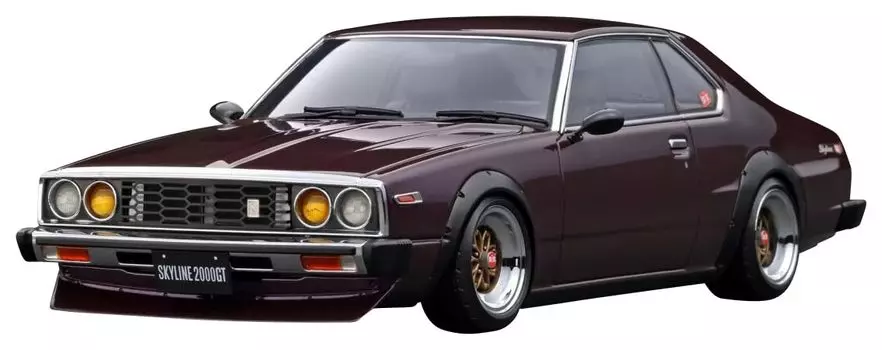 Scale Resin Mini Car Nissan Skyline 2000 Purple Finished Product TK.Company 1/18 GT-ES (C210) фиолетовый