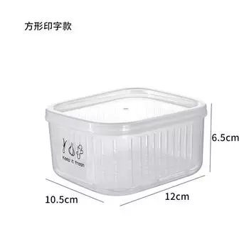 Scallion And Ginger Slices Garlic Fresh-Keeping Box Household Refrigerator Fruit And Vegetable Storage Box Kitchen With Lid Drain Storage Box