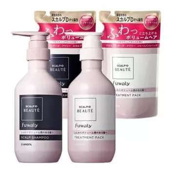 Scalp D Beaute Fluffy Scalp Shampoo Women Treatment Pack 4 Piece Set Hair Loss Shampoo Ladies Scalp Care Scalp Cleansing Hair Growth Shampoo 350 мл