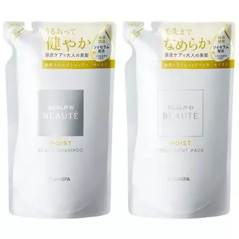 Scalp D Beaute Moist Set Сменный блок шампуня для женщин Растительный 300 мл каждый (Лекарства и упаковка) [Аминокислоты/Уход за кожей головы/Перхоть/Зуд/Нет