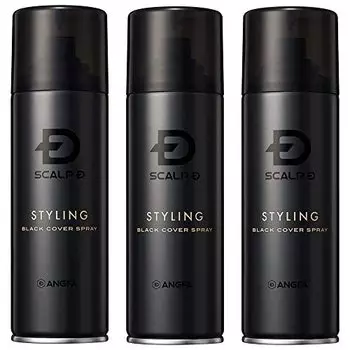 Scalp D Black Cover Spray Set Unfur Hair Cover Increase Volume Increase Hair Thickening Spray Shampoo Washable 3-Piece (Комбинированный набор)