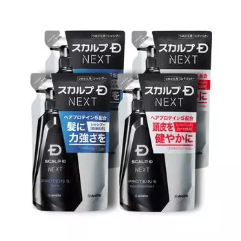 Scalp D Next P5 Scalp Шампунь-кондиционер для сухой кожи головы, сменный блок 300 мл x набор из 4 предметов