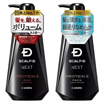 Scalp D Next Protein 5 Scalp Shampoo Oily Set For Oily Skin Anfa Men s 2-piece (Shampoo & Conditioner)