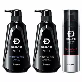Scalp D Next Protein 5 Scalp Шампунь для сухой кожи головы Кондиционер для волос для жирной кожи Enfa для мужчин, 3 предмета (Шампунь и тоник)