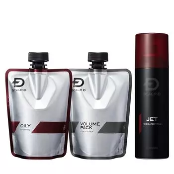 Scalp D Шампунь Замена Oily Set Кондиционер Рост Волос Для Жирной Кожи Аминокислоты Сделано в Японии Мужской 3-х предметный (Шампунь и & Агент) Квази-лекарство