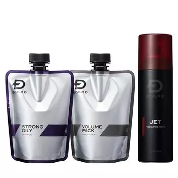 Scalp D Шампунь Замена Сильный Кондиционер Для Жирной Кожи Рост Волос Для Очень Жирной Кожи Аминокислоты Сделано в Японии Мужской 3-х компонентный (Шампунь и & Агент)