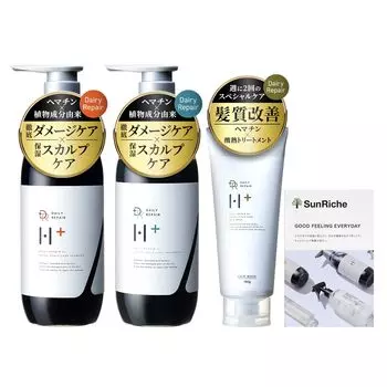 Scalp Shampoo 400ml Treatment 390g Aging Care Damage set DRH+ & [Hematin Repair] (3-piece (hair mask))