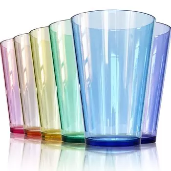 SCANDINOVIA in 950ml Premium Glasses Set of 6 Unbreakable Cups High Grade Plastic Cups BPA Free Plastic Dishwasher and Dishwasher Safe [Made Japan] -