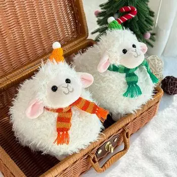 Шарф Милый Ягненок Плюшевая Игрушка Кукла Дофаминовая Шапка Овечка Кукла Девочка Подушка Игрушка для Хватайки Color Random