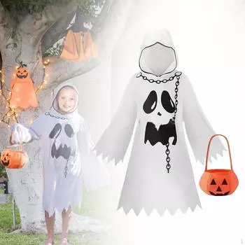 Scary Cloak Costume with Handbag 120cm