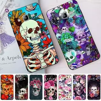 Чехол для телефона Scary Modeka Skull Flowers для Samsung Note 9 10 20 Plus Pro Ultra J6 J5 J7 J8, мягкий черный чехол для телефона Galaxy Note20