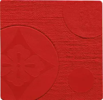 sceltevie Coaster Square Flower Crest Красный 230717 Yawata Kasei Сделано в Японии TAKUZEN