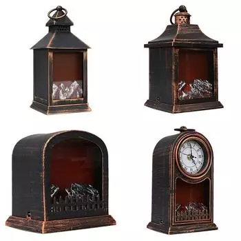 Сцена Раскладка каминных огней Рождественская атмосфера рабочего стола Каминные огни Ветряные огни Дисплей Окна Декоративные реквизиты