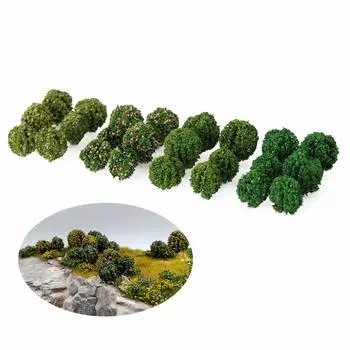 Scenery Collection Tree Model Tree Shrub Lee Model 24 Pieces Landscape Miniature Garden Railway Model Building Model Diorama Educational DIY 30-35mm