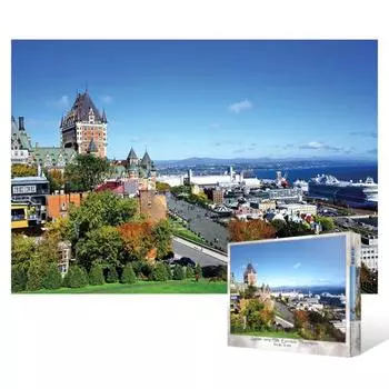 Scenery of Chateau Frontenac Hotel, Canada - 1000 piece jigsaw puzzle, popular Korean puzzle