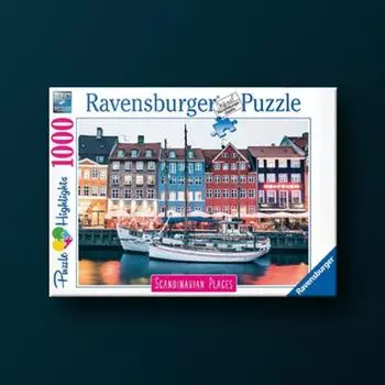 Scenery of Copenhagen, Denmark 1000 piece Ravensburger jigsaw puzzle, popular Korean board game