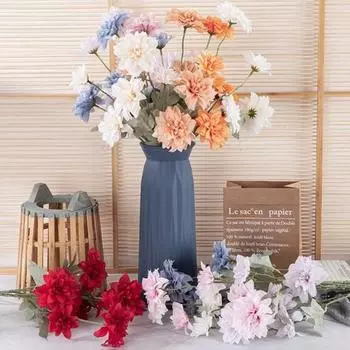 Сценический макет Длительный срок службы Привлекательный реалистичный вид Искусственный георгин Пасторальное растение Искусственное растение