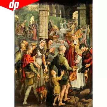 Сцены из жизни неопознанного епископа Святого Алмазная картина, вышивка крестом, полный бриллиант 20X30