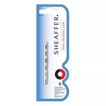 Schafer Replacement Eraser 86025 for 6 Regular Imported Product Intrigue/Legacy/Crest/Targa/SGC, pieces,