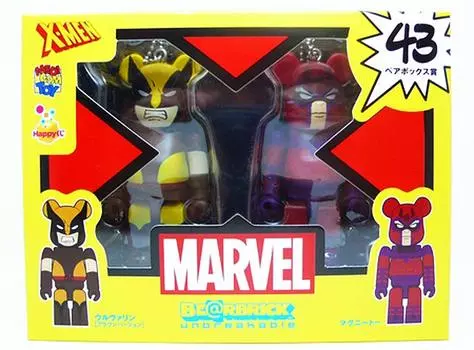 Счастливая лотерея MARVEL Marvel Bearbrick Pair Box Приз Росомаха Магнето BE@RBRICK 43. (Коричневый вариант.) &
