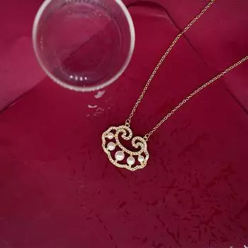 Счастливое Благоприятное Облако Ожерелье Креативный Дизайн Изысканная Титановая Стальная Цепочка в Том же Стиле