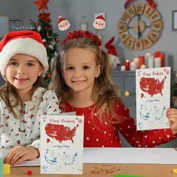 Счастливого Рождества, Америка! Открытка с президентскими выборами 2024 года! Патриотическая праздничная поздравительная открытка для женщин и мужчин 1pc